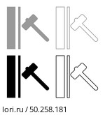 Extra strong Designation on the wallpaper symbol icon outline set black grey color vector illustration flat style simple image. Extra strong Designation on the wallpaper symbol icon outline set black grey color vector illustration flat style image. Стоковая иллюстрация, агентство Ingram Publishing / Фотобанк Лори