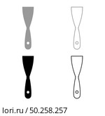 Construction spatula Putty knife Spackling tool Building hand instrument Builder equipment Trowel icon outline set black grey color vector illustration flat style simple image. Construction spatula Putty knife Spackling tool Building hand instrument Builder equipment Trowel icon outline set black grey color vector illustration flat style image. Стоковая иллюстрация, агентство Ingram Publishing / Фотобанк Лори
