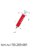 blood injection steroid syringe vaccine icon vector desige. Стоковая иллюстрация, агентство Ingram Publishing / Фотобанк Лори
