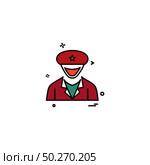 guard officer police policeman security user icon vector design. Стоковая иллюстрация, агентство Ingram Publishing / Фотобанк Лори