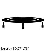 Trampoline jumping for bounce icon black color vector illustration flat style simple image. Trampoline jumping for bounce icon black color vector illustration flat style image. Стоковая иллюстрация, агентство Ingram Publishing / Фотобанк Лори