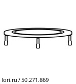 Trampoline jumping for bounce icon outline black color vector illustration flat style simple image. Trampoline jumping for bounce icon outline black color vector illustration flat style image. Стоковая иллюстрация, агентство Ingram Publishing / Фотобанк Лори