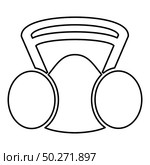 Respirator mask replaceable filter Personal protection safety dust absent equipment icon outline black color vector illustration flat style simple image. Respirator mask replaceable filter Personal protection safety dust absent equipment icon outline black color vector illustration flat style image. Стоковая иллюстрация, агентство Ingram Publishing / Фотобанк Лори
