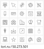 Set of 25 Universal Line Icons of stop, interdiction, rugby, chemistry, chemical bonding Vector Illustration. Стоковая иллюстрация, агентство Ingram Publishing / Фотобанк Лори