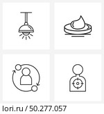 Pack of 4 Universal Line Icons for Web Applications lump, appraisal increment, house, lotion, growth Vector Illustration. Стоковая иллюстрация, агентство Ingram Publishing / Фотобанк Лори