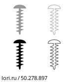 Round head screw Self-tapping Hardware Construction element icon outline set black grey color vector illustration flat style simple image. Round head screw Self-tapping Hardware Construction element icon outline set black grey color vector illustration flat style image. Стоковая иллюстрация, агентство Ingram Publishing / Фотобанк Лори