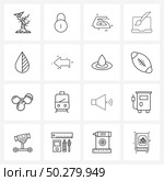 16 Universal Icons Pixel Perfect Symbols of design, laptop, iron, graphics, computer Vector Illustration. Стоковая иллюстрация, агентство Ingram Publishing / Фотобанк Лори