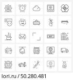 Stock Vector Icon Set of 25 Line Symbols for server, medical, clouded, healthcare, multimedia Vector Illustration. Стоковая иллюстрация, агентство Ingram Publishing / Фотобанк Лори