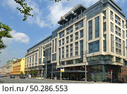 Hotel Continental on Tverskaya Street, Moscow. Russia. Редакционное фото, фотограф Валерия Попова / Фотобанк Лори
