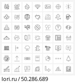 Set of 49 Universal Line Icons of id, id card, watch, jewel, gem Vector Illustration. Стоковая иллюстрация, агентство Ingram Publishing / Фотобанк Лори