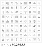 UI Set of 81 Basic Line Icons of disk, plug, clock, electronic, minutes Vector Illustration. Стоковая иллюстрация, агентство Ingram Publishing / Фотобанк Лори