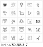 Stock Vector Icon Set of 25 Line Symbols for idea, picture, mirror, raster, image Vector Illustration. Стоковая иллюстрация, агентство Ingram Publishing / Фотобанк Лори