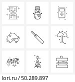 9 Universal Icons Pixel Perfect Symbols of sport, bat, music player, cricket, games Vector Illustration. Стоковая иллюстрация, агентство Ingram Publishing / Фотобанк Лори