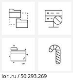 4 Universal Line Icon Pixel Perfect Symbols of connect, file, files, disable, files Vector Illustration. Стоковая иллюстрация, агентство Ingram Publishing / Фотобанк Лори