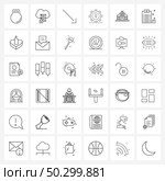 Isolated Symbols Set of 36 Simple Line Icons of medical, hospital, lower, industry, gear Vector Illustration. Стоковая иллюстрация, агентство Ingram Publishing / Фотобанк Лори