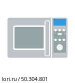 Micro Wave Oven Icon. Flat Color Design. Vector Illustration. Стоковая иллюстрация, агентство Ingram Publishing / Фотобанк Лори