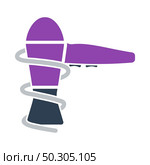 Hairdryer Icon. Flat Color Design. Vector Illustration. Стоковая иллюстрация, агентство Ingram Publishing / Фотобанк Лори