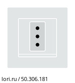 Italy Electrical Socket Icon. Flat Color Design. Vector Illustration. Стоковая иллюстрация, агентство Ingram Publishing / Фотобанк Лори