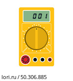 Multimeter Icon. Flat Color Design. Vector Illustration. Стоковая иллюстрация, агентство Ingram Publishing / Фотобанк Лори