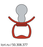 Soother Icon. Editable Outline With Color Fill Design. Vector Illustration. Стоковая иллюстрация, агентство Ingram Publishing / Фотобанк Лори