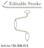Auger Icon. Editable Stroke Simple Design. Vector Illustration. Стоковая иллюстрация, агентство Ingram Publishing / Фотобанк Лори