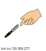 Hand Throwing Gamble Chips Icon. Editable Outline With Color Fill Design. Vector Illustration. Стоковая иллюстрация, агентство Ingram Publishing / Фотобанк Лори
