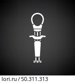 Alpinist Camalot Icon. White on Black Background. Vector Illustration. Стоковая иллюстрация, агентство Ingram Publishing / Фотобанк Лори