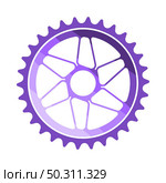 Bike Gear Star Icon. Flat Color Ladder Design. Vector Illustration. Стоковая иллюстрация, агентство Ingram Publishing / Фотобанк Лори