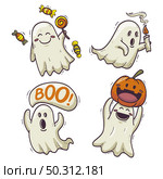 halloween ghost set. Стоковая иллюстрация, агентство Ingram Publishing / Фотобанк Лори