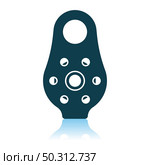 Alpinist Pulley Icon. Shadow Reflection Design. Vector Illustration. Стоковая иллюстрация, агентство Ingram Publishing / Фотобанк Лори