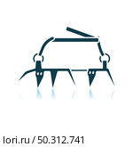 Alpinist Crampon Icon. Shadow Reflection Design. Vector Illustration. Стоковая иллюстрация, агентство Ingram Publishing / Фотобанк Лори