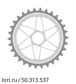 Bike Gear Star Icon. Flat Color Design. Vector Illustration. Стоковая иллюстрация, агентство Ingram Publishing / Фотобанк Лори