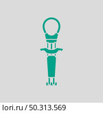 Alpinist Camalot Icon. Green on Gray Background. Vector Illustration. Стоковая иллюстрация, агентство Ingram Publishing / Фотобанк Лори