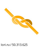 Alpinist Rope Knot Icon. Flat Color Ladder Design. Vector Illustration. Стоковая иллюстрация, агентство Ingram Publishing / Фотобанк Лори