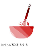 Corolla Mixing In Bowl Icon. Flat Color Ladder Design. Vector Illustration. Стоковая иллюстрация, агентство Ingram Publishing / Фотобанк Лори