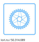 Bike Gear Star Icon. Blue Frame Design. Vector Illustration. Стоковая иллюстрация, агентство Ingram Publishing / Фотобанк Лори