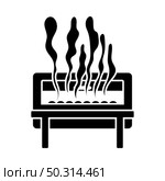 Chafing Dish Icon. Black Stencil Design. Vector Illustration. Стоковое фото, агентство Ingram Publishing / Фотобанк Лори