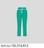 Business Woman Trousers Icon. Green on Gray Background. Vector Illustration. Стоковая иллюстрация, агентство Ingram Publishing / Фотобанк Лори