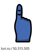 Fans Foam Finger Icon. Editable Thick Outline With Color Fill Design. Vector Illustration. Стоковая иллюстрация, агентство Ingram Publishing / Фотобанк Лори