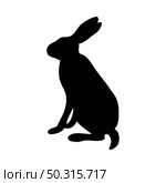 Hare silhouette. Smooth and clean lines. High detailed rabbit silhouette. Vector Illustration.. rodents silhouettes. Стоковая иллюстрация, агентство Ingram Publishing / Фотобанк Лори