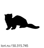 European mink silhouette. Smooth and clean lines. High detailed European mink silhouette. Vector Illustration.. wolves and martens silhouettes set. Стоковая иллюстрация, агентство Ingram Publishing / Фотобанк Лори