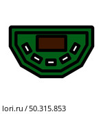 Poker Table Icon. Editable Bold Outline With Color Fill Design. Vector Illustration. Стоковая иллюстрация, агентство Ingram Publishing / Фотобанк Лори