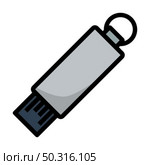 USB Flash Icon. Editable Bold Outline With Color Fill Design. Vector Illustration. Стоковая иллюстрация, агентство Ingram Publishing / Фотобанк Лори