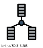 Database Icon. Editable Bold Outline With Color Fill Design. Vector Illustration. Стоковая иллюстрация, агентство Ingram Publishing / Фотобанк Лори