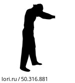 Silhouette man dressing sweater clothes concept put on his pullover black color vector illustration flat style simple image. Silhouette man dressing sweater clothes concept put on his pullover black color vector illustration flat style image. Стоковая иллюстрация, агентство Ingram Publishing / Фотобанк Лори