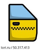 Taxi Side Door Icon. Editable Bold Outline With Color Fill Design. Vector Illustration. Стоковая иллюстрация, агентство Ingram Publishing / Фотобанк Лори