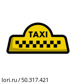 Taxi Roof Icon. Editable Bold Outline With Color Fill Design. Vector Illustration. Стоковая иллюстрация, агентство Ingram Publishing / Фотобанк Лори