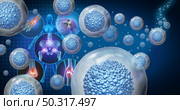 Stem cell therapy and treatment for painful joints as multicellular organisms for cellular treatment of injury or arthritis illness due to aging or sports and work with 3D illustration elements. Стоковое фото, агентство Ingram Publishing / Фотобанк Лори