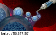 Stem cell treatment and biology as a multicellular embryonic concept or adult organismas a symbol for cellular therapy as a 3D illustration. Стоковое фото, агентство Ingram Publishing / Фотобанк Лори