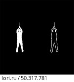 Man with sword machete from above Cold weapons in hand military man Soldier Serviceman in various positions Hunter with knife Fight poses Strong defender Warrior concept Weaponry Standing silhouette white color vector illustration solid outline style simple image. Man with sword machete from above Cold weapons in hand military man Soldier Serviceman in positions Hunter with knife Fight poses Strong defender Warrior concept Weaponry Stand silhouette white color vector illustration solid outline style image. Стоковая иллюстрация, агентство Ingram Publishing / Фотобанк Лори